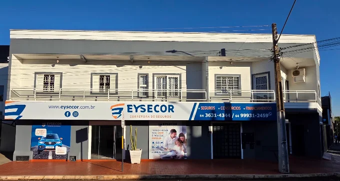 Fachada da Eysecor Corretora de Seguros em Jataí